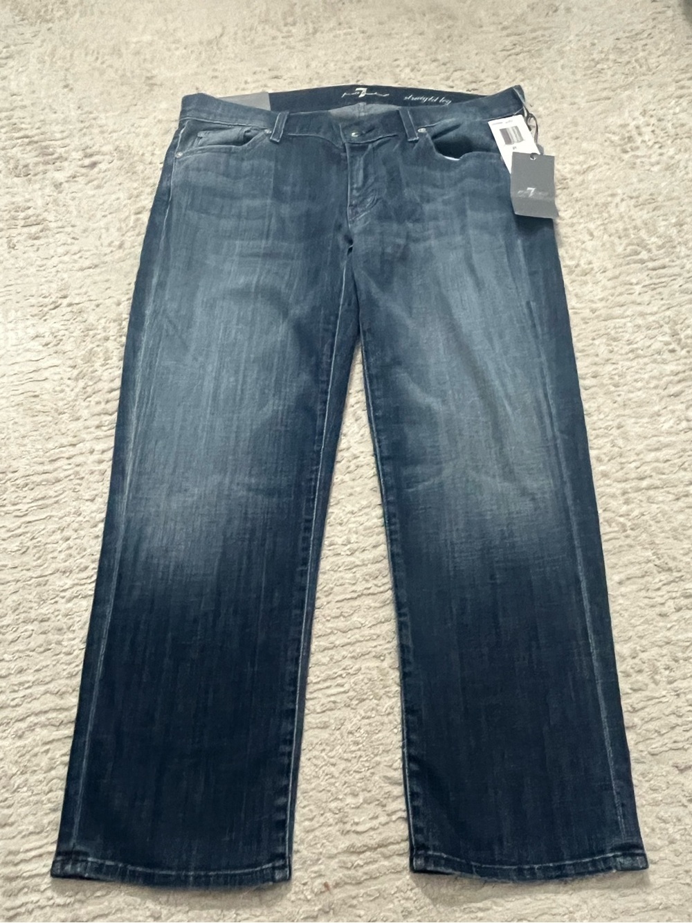 NWT 7 for all mankind. cropped Straight Leg Jeans